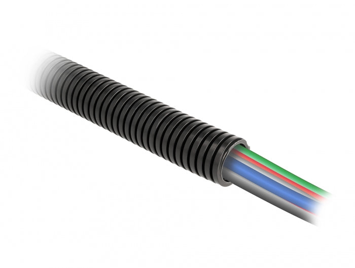 DeLOCK Kabelschlauch – Ø 13 mm – 1 m – Kunststoff – Schwarz