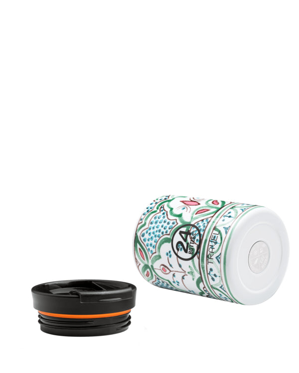 24Bottles Thermobecher Travel Tumbler – 3,5 dl – Edelstahl, isoliert, Sip&Go-Deckel – Marrakech