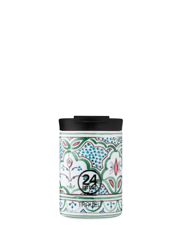 24Bottles Thermobecher Travel Tumbler – 3,5 dl – Edelstahl, isoliert, Sip&Go-Deckel – Marrakech