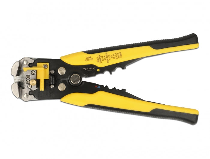 Delock – Crimp- & Abisolierzange für Koaxialkabel (AWG 10–24), 210 mm