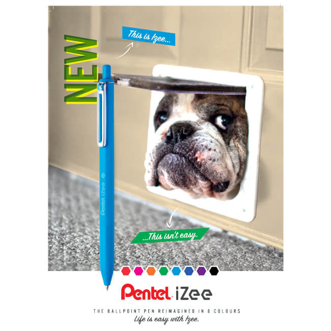 Pentel iZee BX470-F Kugelschreiber – Orange, Deckel, Schwarz, nachfüllbar