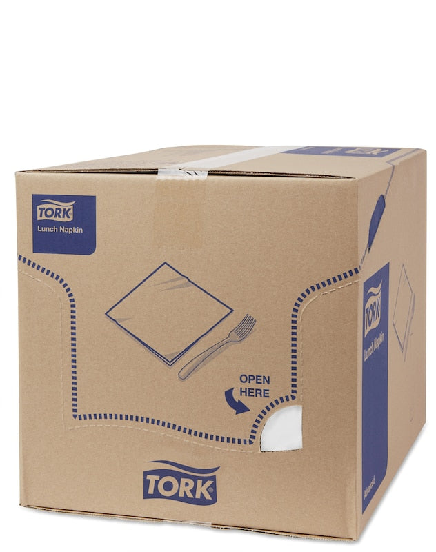 Tork Servietten – 33 × 33 cm – 2-lagig, Tissue, weiss – 200 Stk., FSC