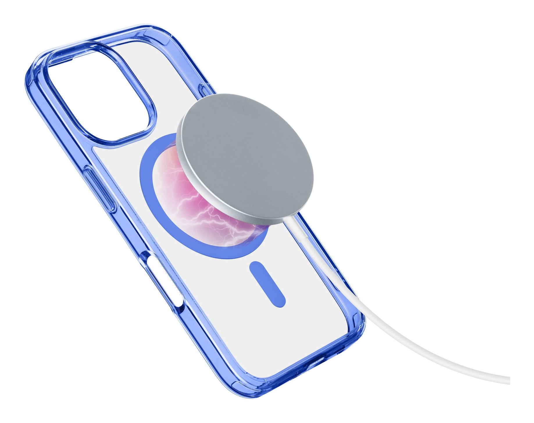 Cellularline Iconic – Backcover – für Apple iPhone 16 Pro, MagSafe, Kunststoff, Blau
