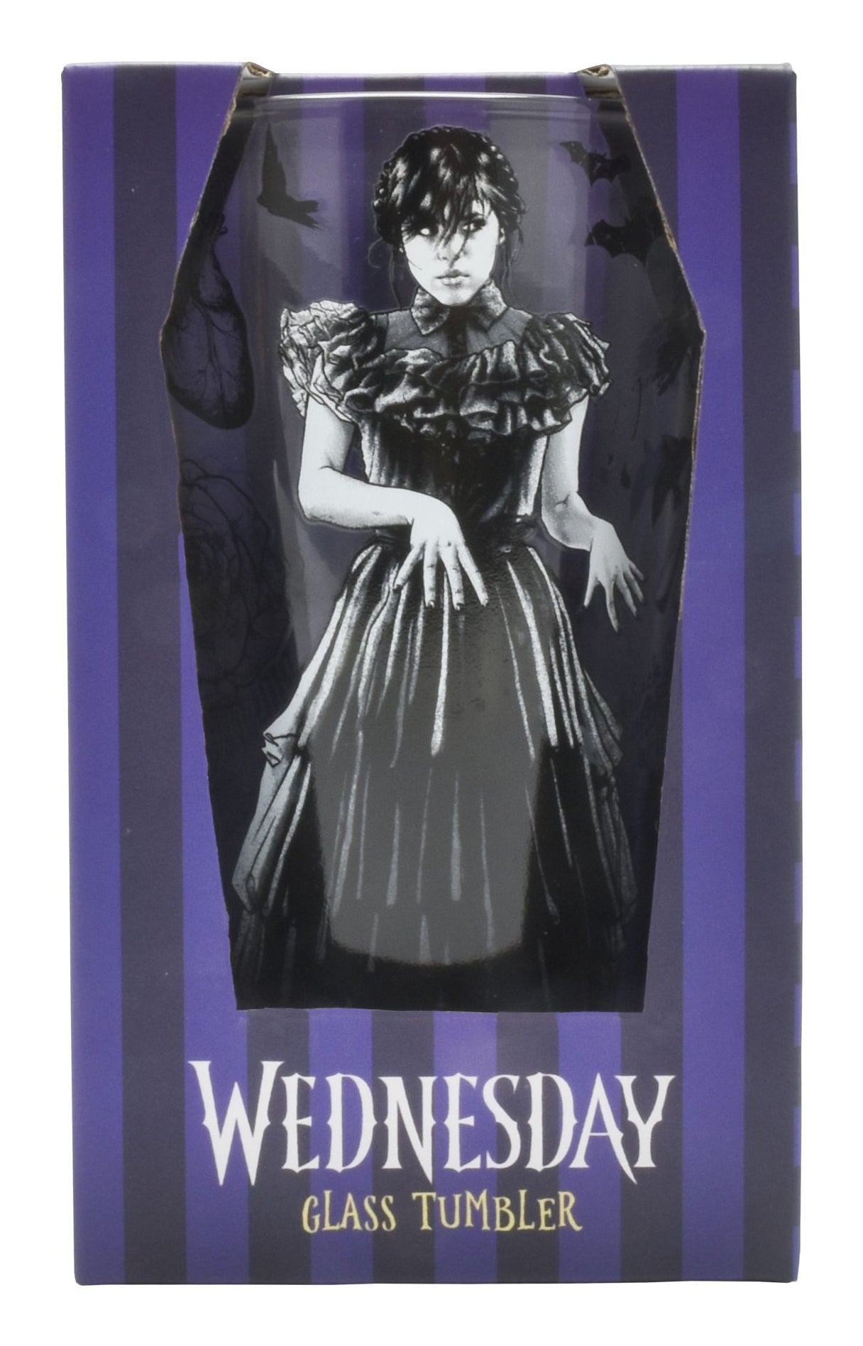 Thumbs Up Trinkglas Wednesday – 460 ml, Ø 8,7 cm, H 14,8 cm, Glas, Mehrfarbig