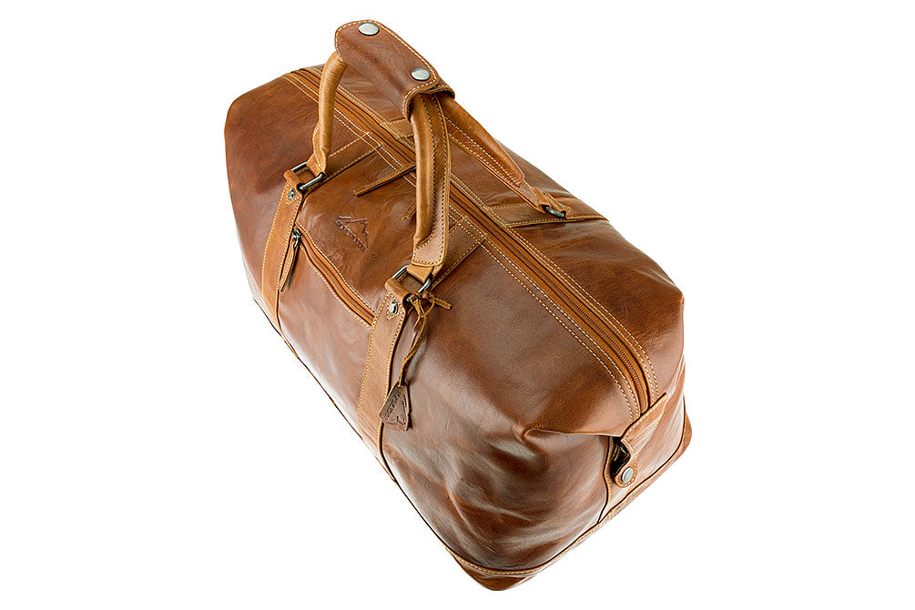 Alpenleder Alabama – Weekender, 60 l, Leder, Braun, 60 × 31 × 32 cm