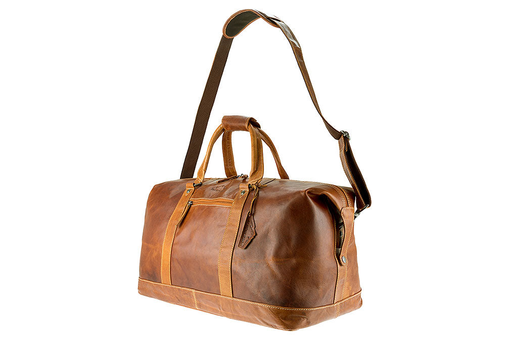 Alpenleder Alabama – Weekender, 60 l, Leder, Braun, 60 × 31 × 32 cm