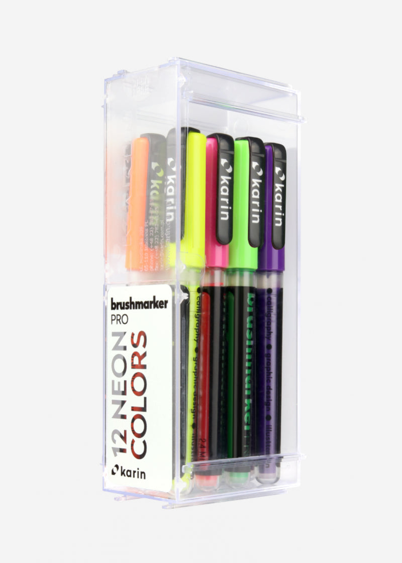 karin Brush Marker PRO 27C12 Filzstifte – Pinselspitze, 12er Set