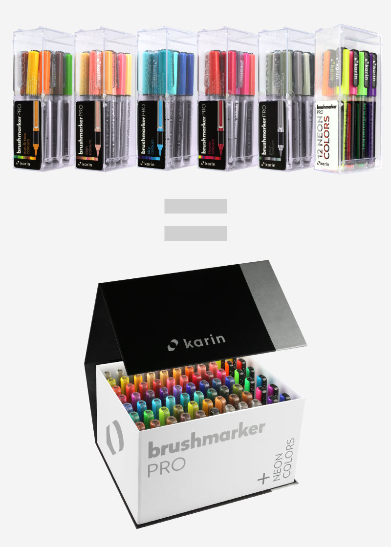 Karin – Filzstifte Brushmarker PRO, 72 Farben