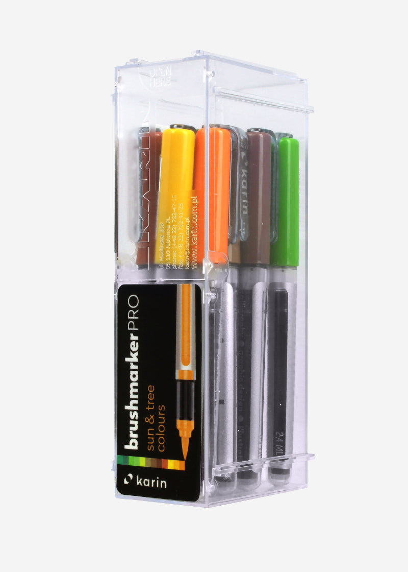 karin Brush Marker PRO 27C3 Marker – Pinselspitze, 12 Farben, 12er Set