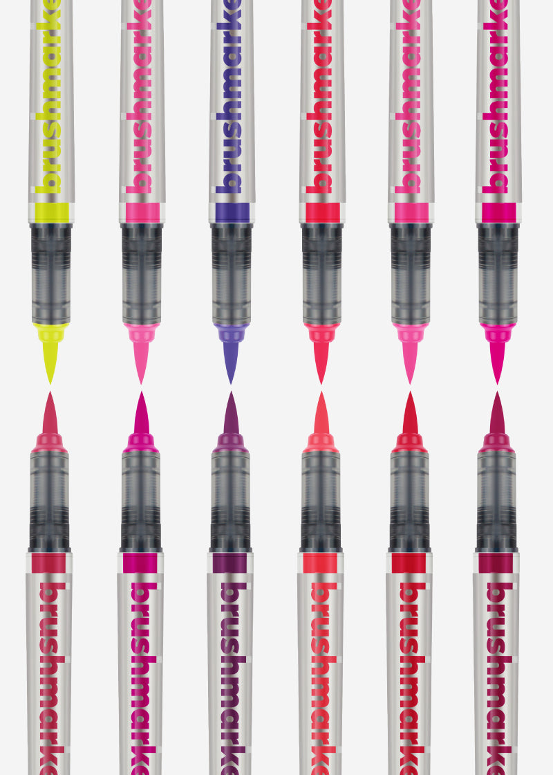 Karin Brushmarker PRO – Nylonspitze, Blumenfarben