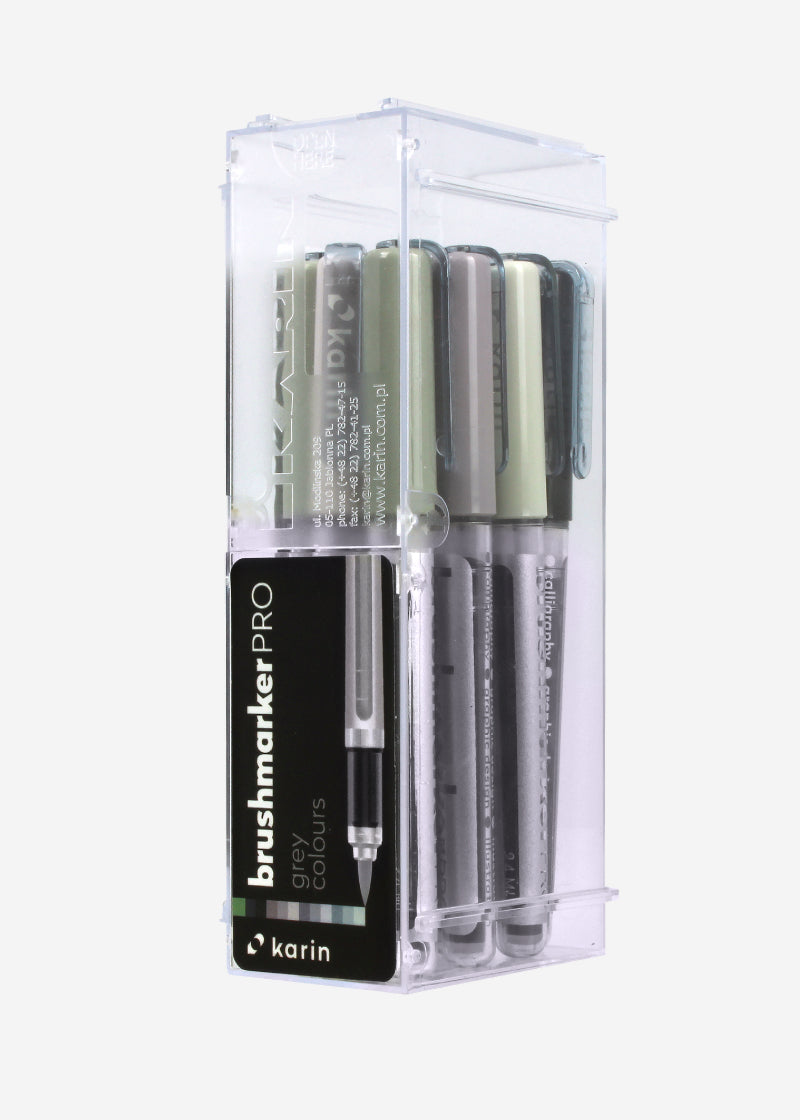 Karin Brushmarker PRO Pinselstift – Pinselspitze, 12 Farben