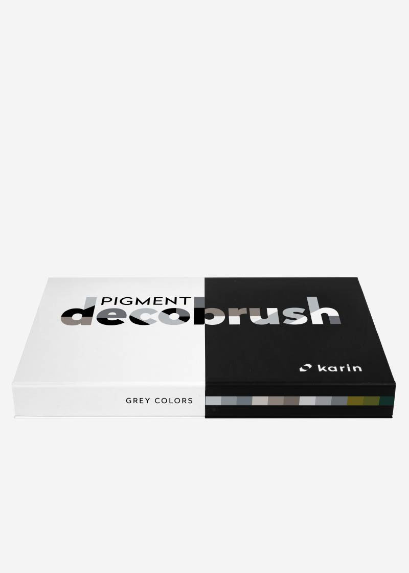 Karin Pinselmarker-Set – Grau, 12 Stück