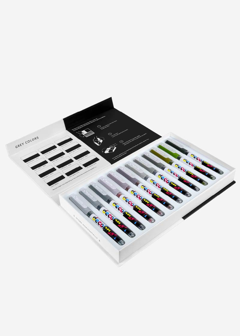 Karin Pinselmarker-Set – Grau, 12 Stück