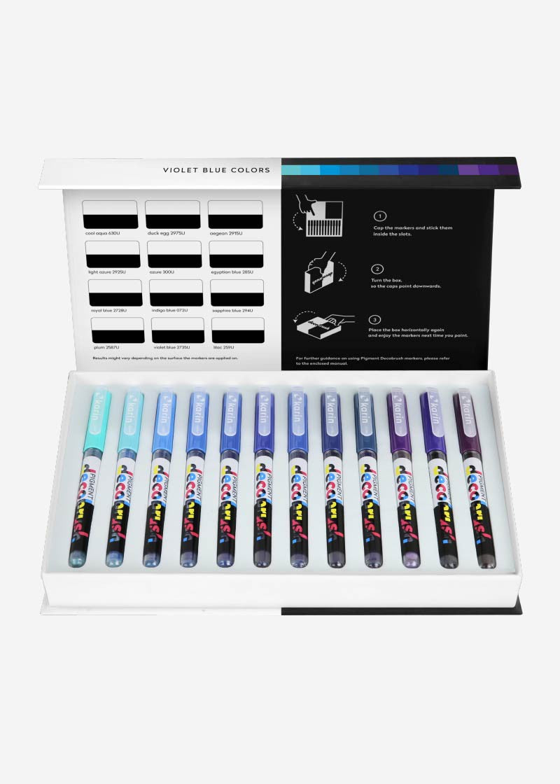 Karin Nachfülltinte für Permanent-Marker – 12 Farben, 2,4 ml