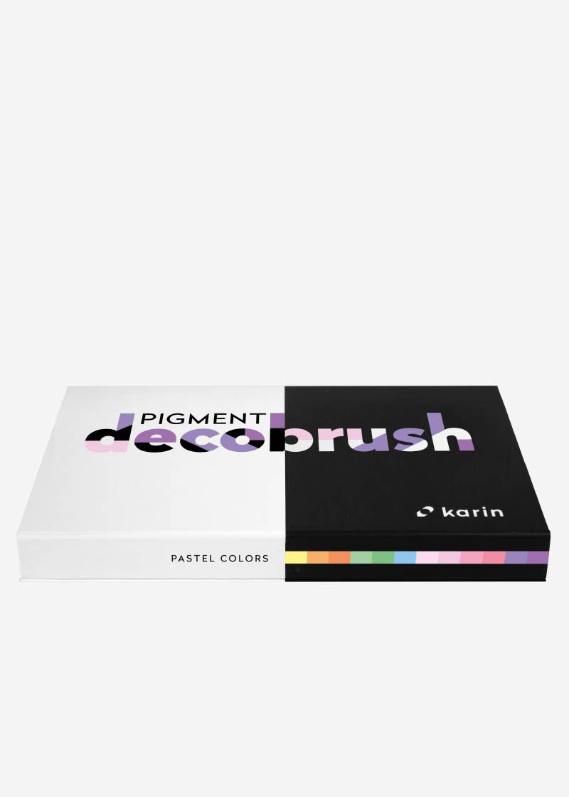 Karin Pigment Decobrush Acrylmarker – Pinselspitze – Pastell-Set (12 Farben)
