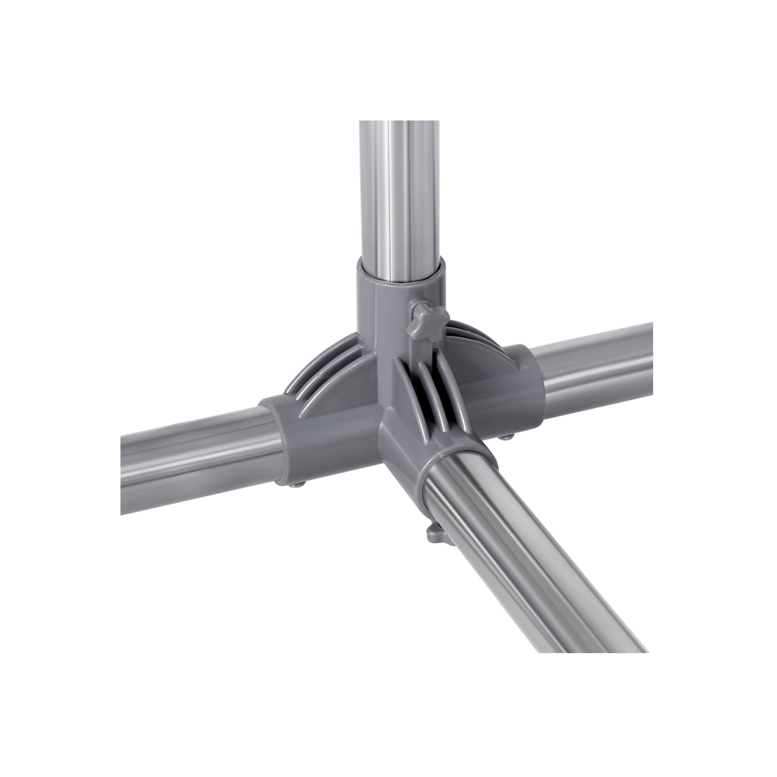 Songmics LLR401 Garderobenständer – 1'980 mm – Kunststoff/Edelstahl – Silber – mit Rollen, verstellbar