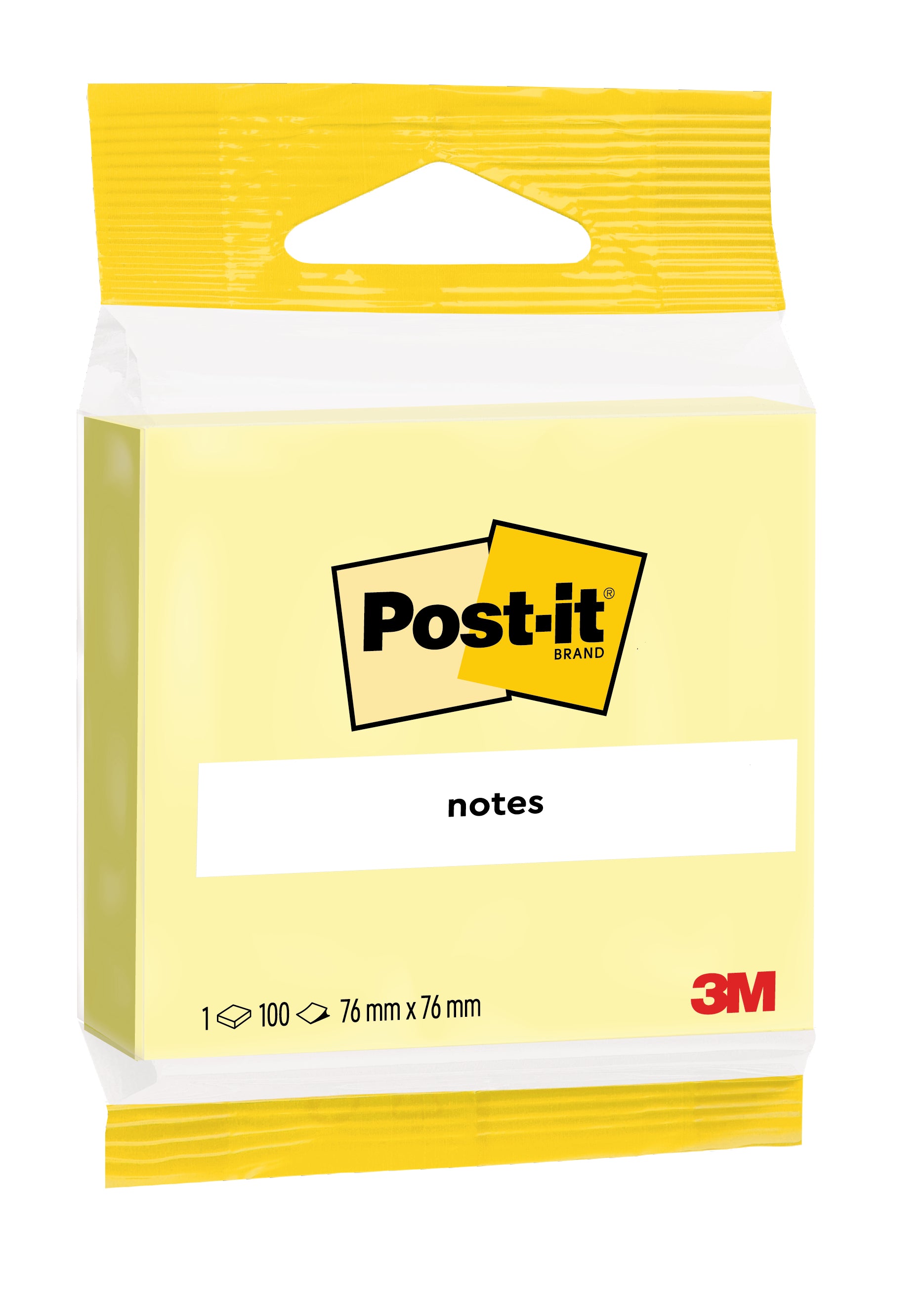 Post-it Haftnotizen – 76×76 mm – Gelb, 100 Blatt, PEFC