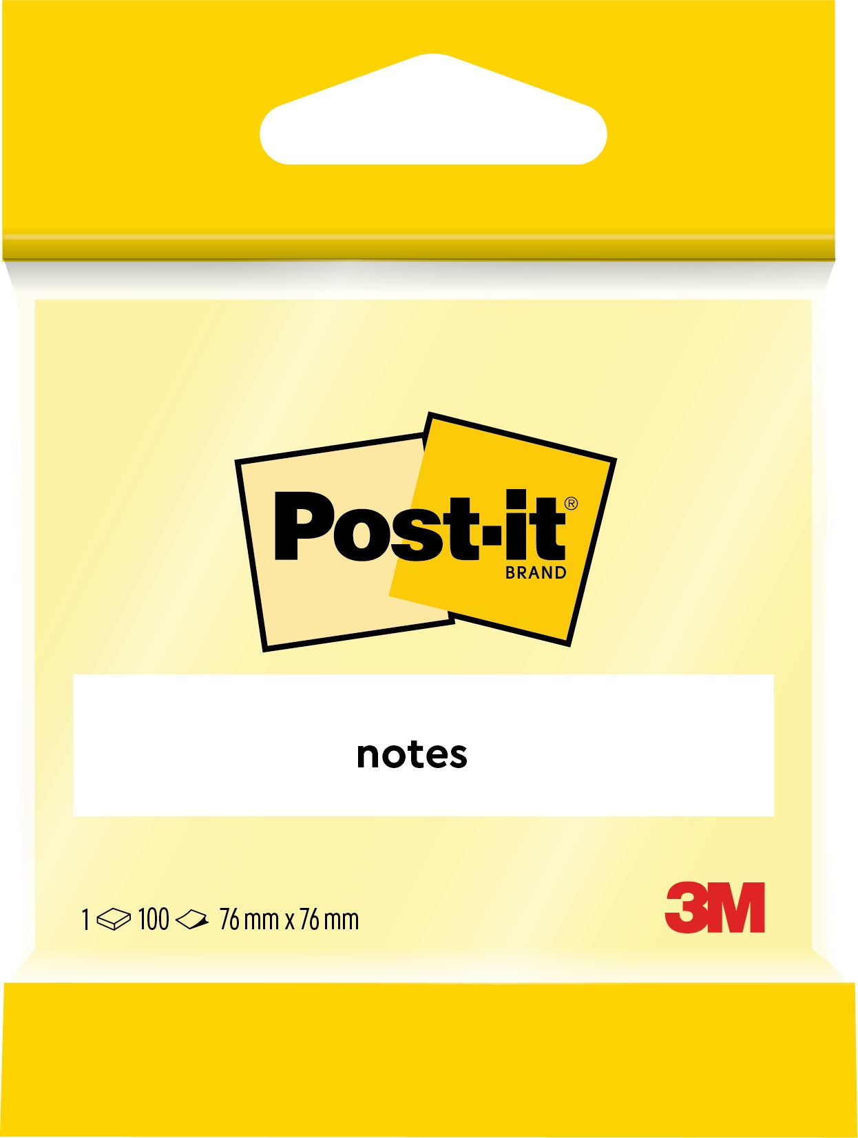 Post-it Haftnotizen – 76×76 mm – Gelb, 100 Blatt, PEFC