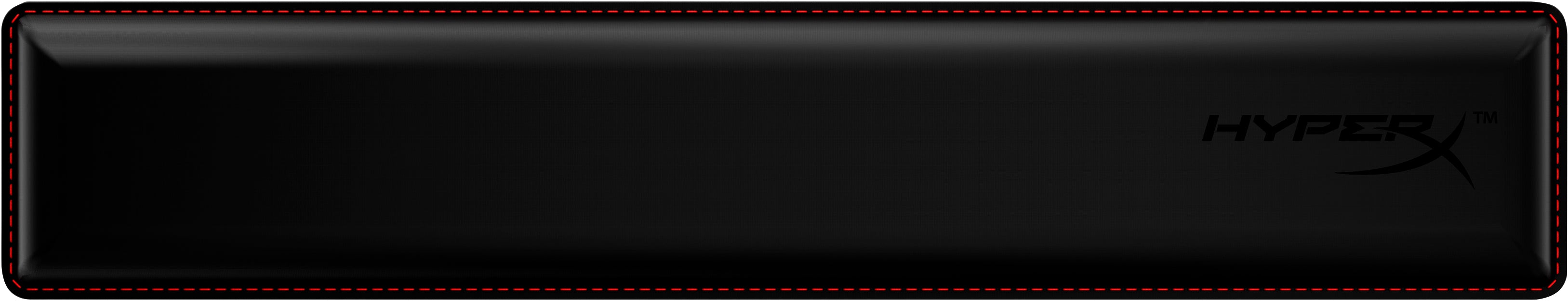 HP HyperX – Handgelenkauflage für Tastatur – Gummi – Schwarz – 457 × 88 mm – rutschfest