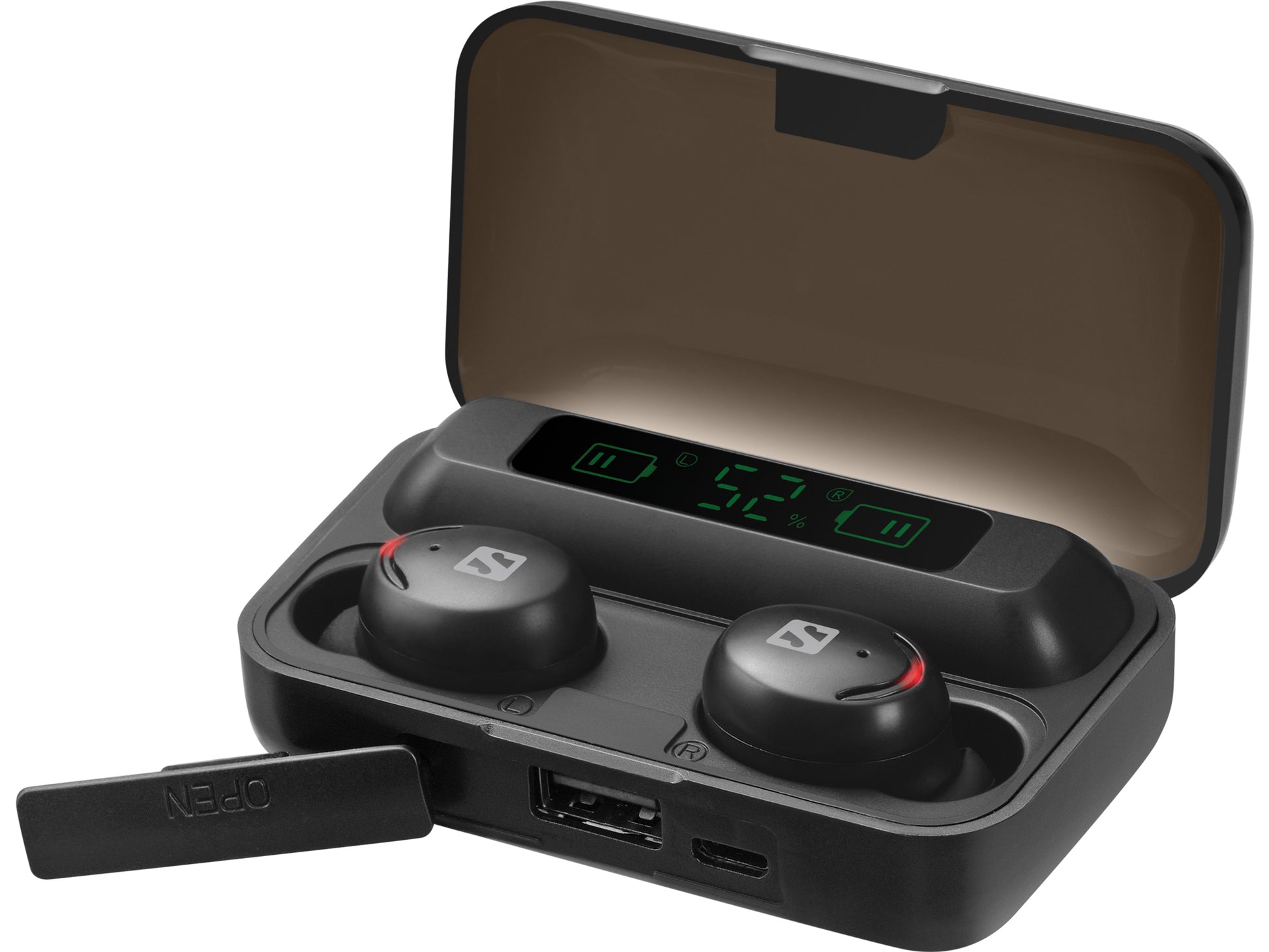 Sandberg Bluetooth Ohrhörer + Powerbank – True Wireless In-Ear Kopfhörer – Bluetooth
