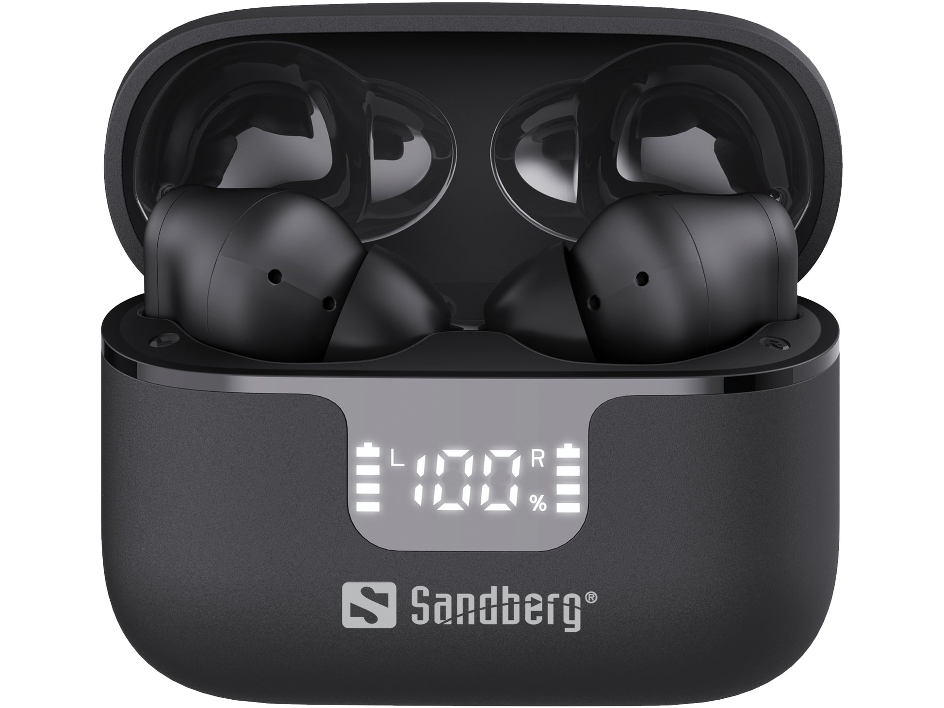 Sandberg 126-52 TWS In-Ear – Stereo, ANC, mit Ladecase, Schwarz, BT 6.0