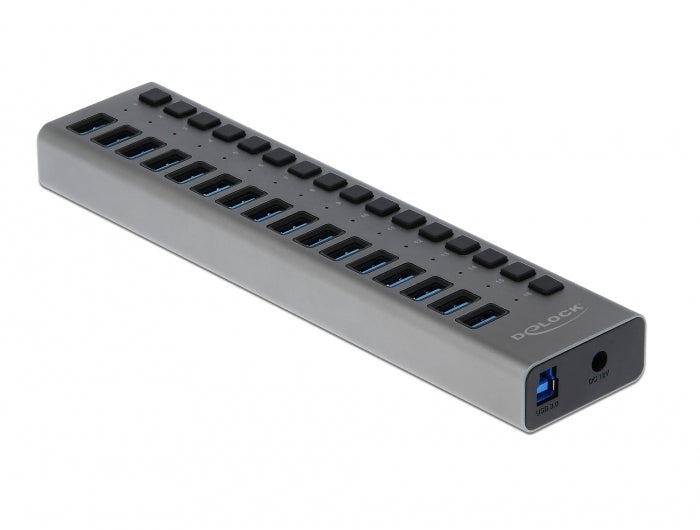 DeLOCK USB-Hub – USB-B, 16× USB-A, für Windows/Mac/ChromeOS