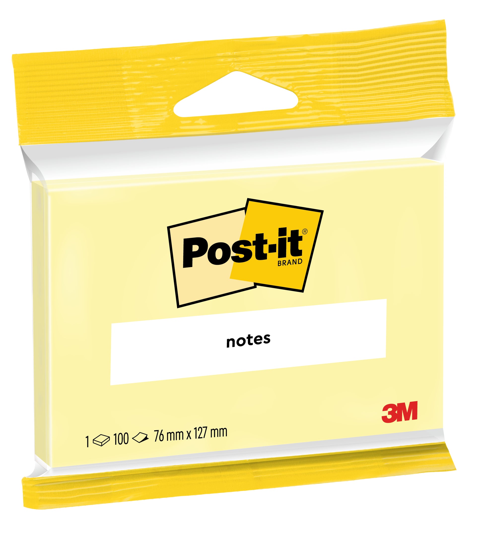 Post-it Haftnotizen – 127×76 mm – Gelb, 100 Blatt, PEFC
