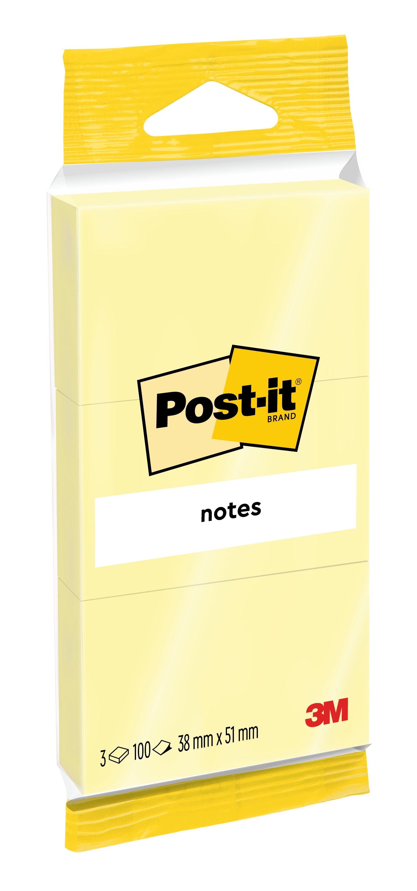 Post-it Haftnotizen – 51×38 mm – Gelb, 3×100 Blatt, PEFC