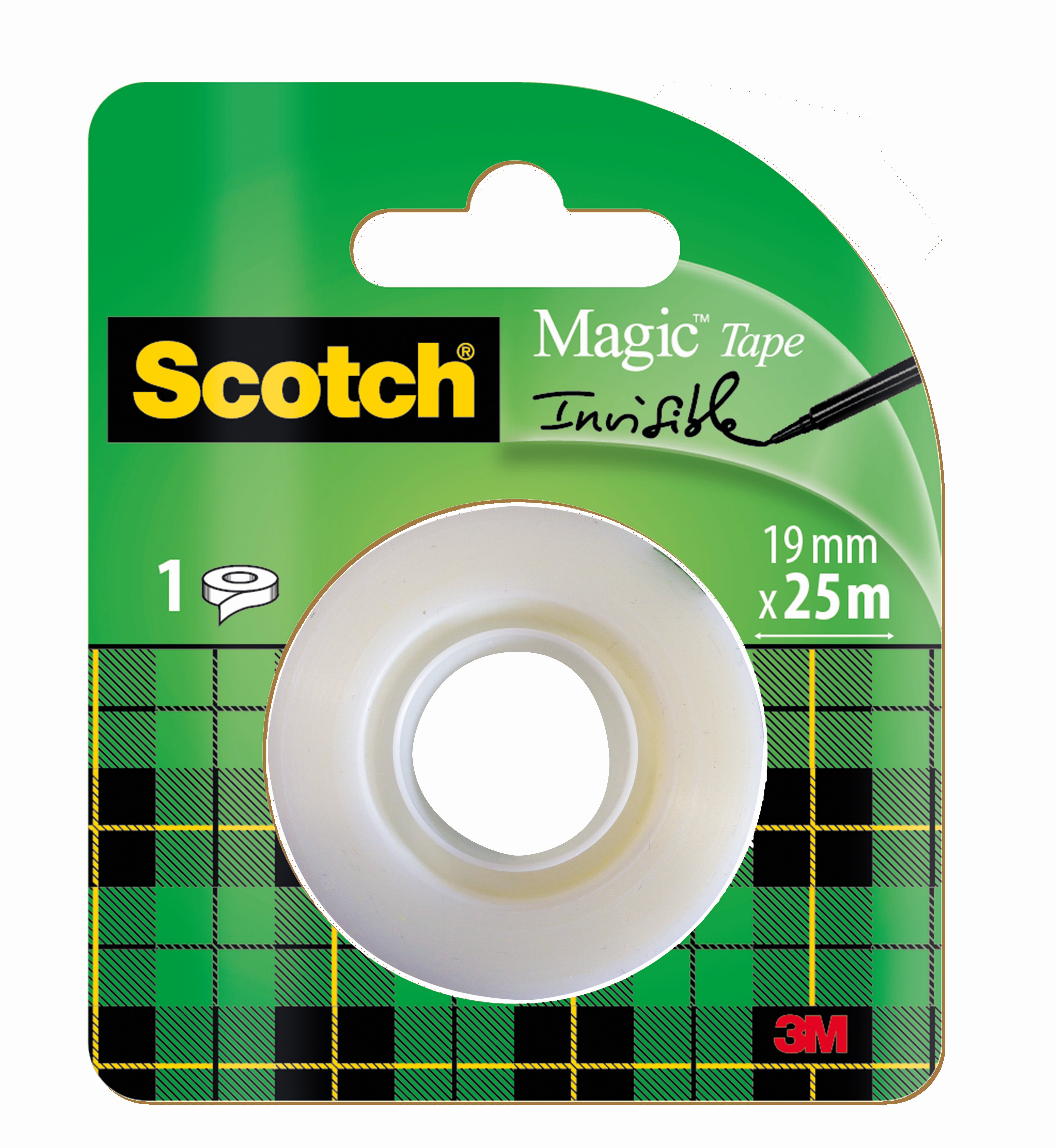 Scotch Magic Klebefilm matt/unsichtbar – 19 mm × 25 m, transparent, für Papier, 1 Stück