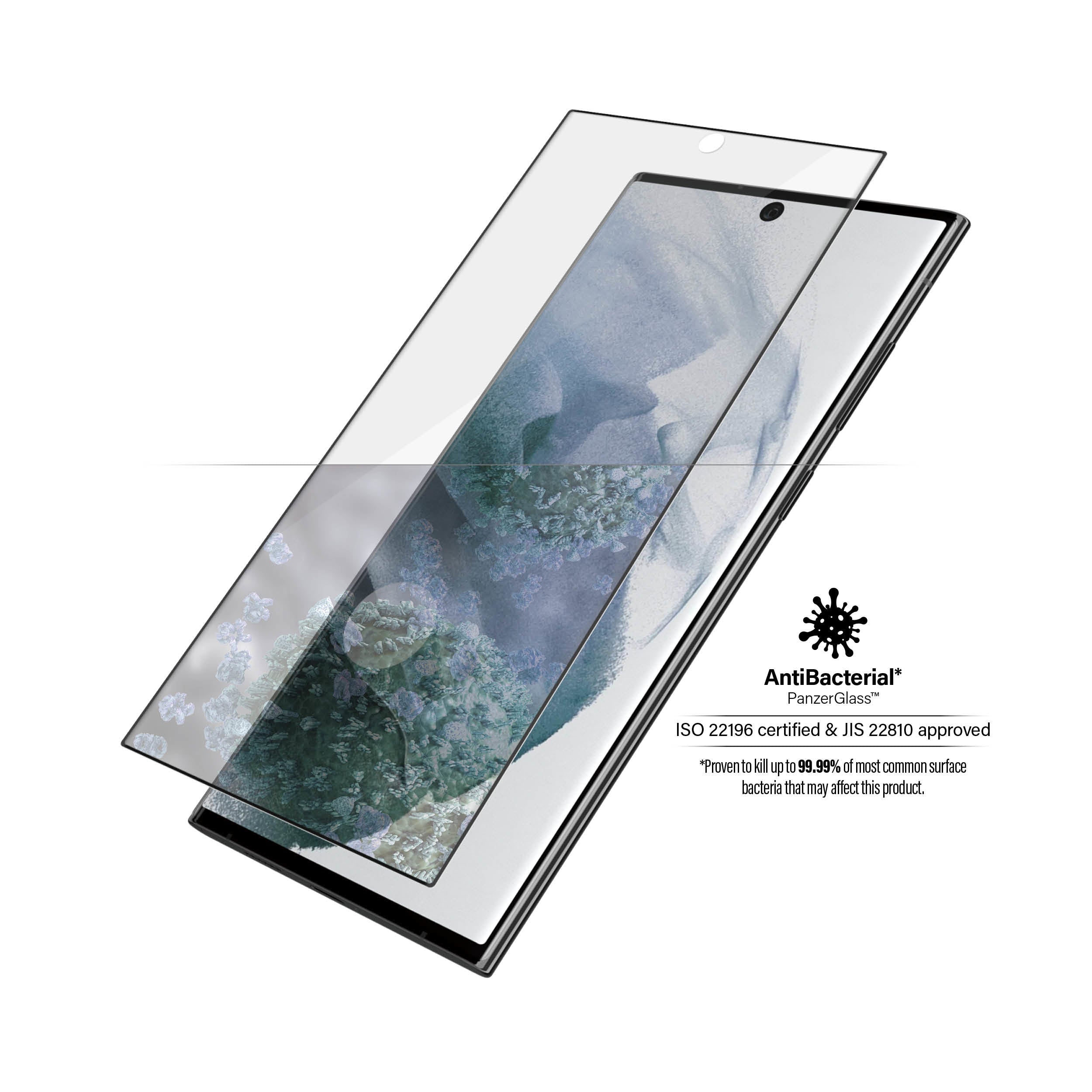 PanzerGlass Displayschutzglas – für Samsung Galaxy S22 Ultra, Hartglas, Transparent – 1er-Pack