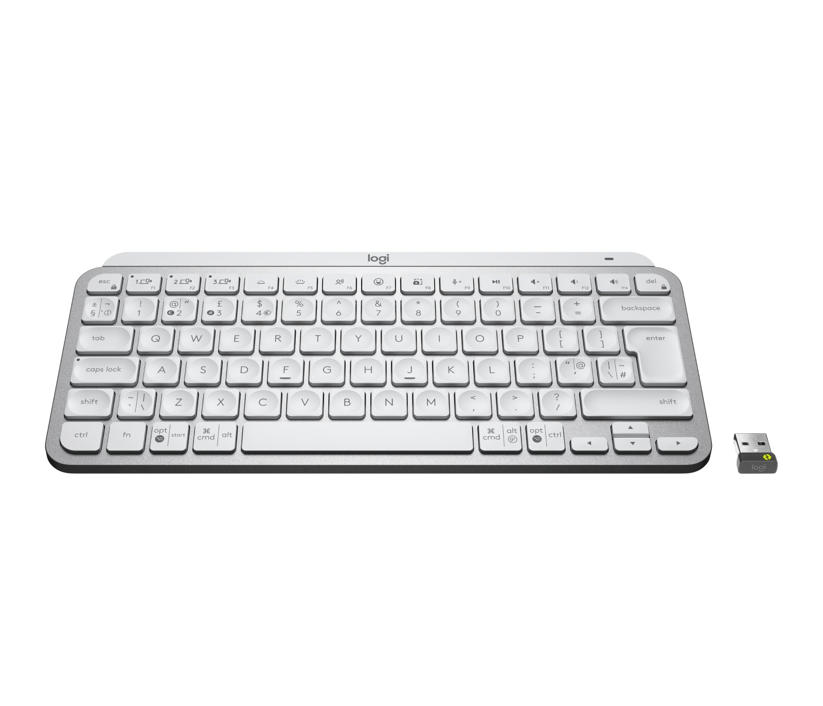 Logitech MX Keys Mini für Business – Tastatur, UK-Layout (EN), 60%, Grau