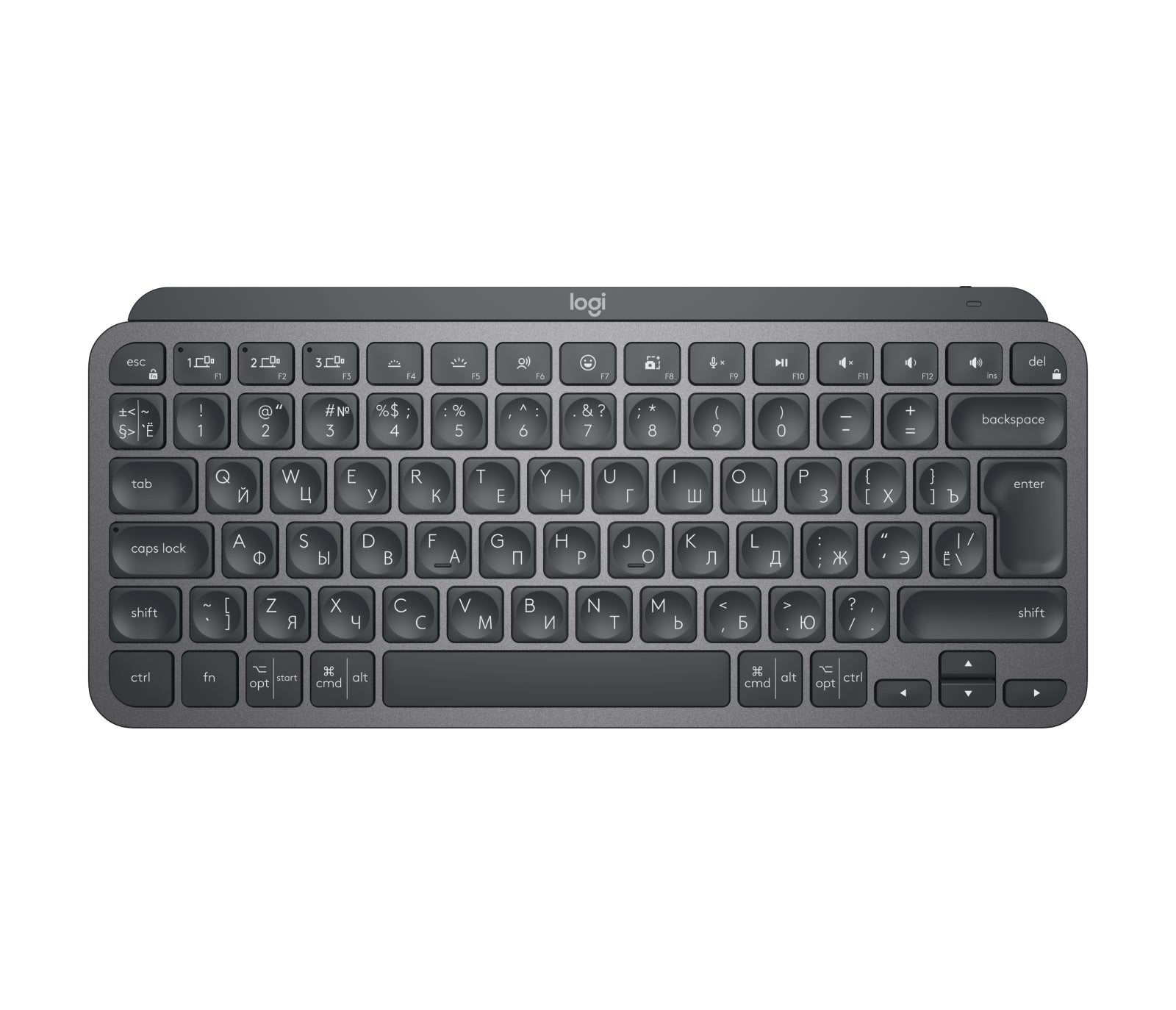 Logitech MX Keys Mini für Business – Tastatur, RU-Layout (RU), Graphit