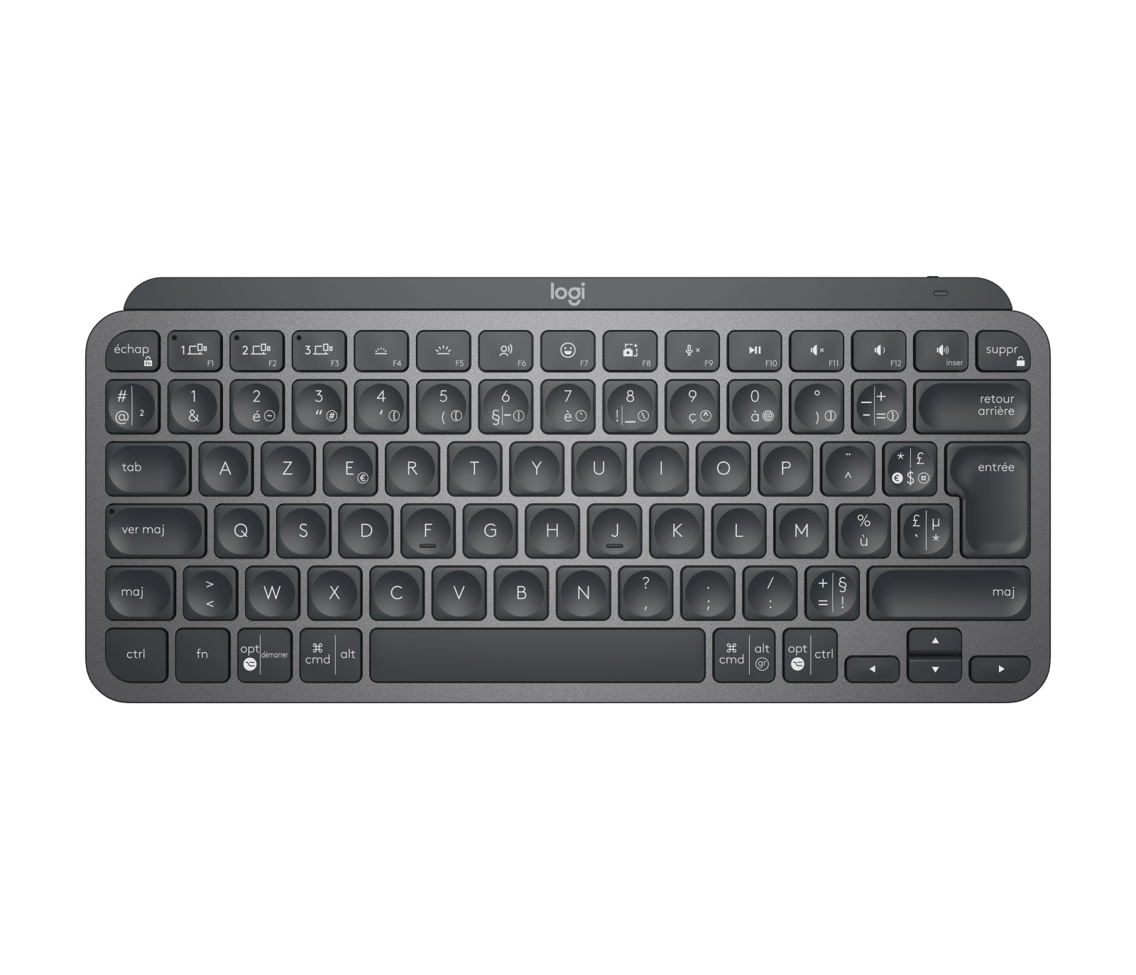Logitech MX Keys Mini für Business – Tastatur, FR-Layout (FR), Graphit