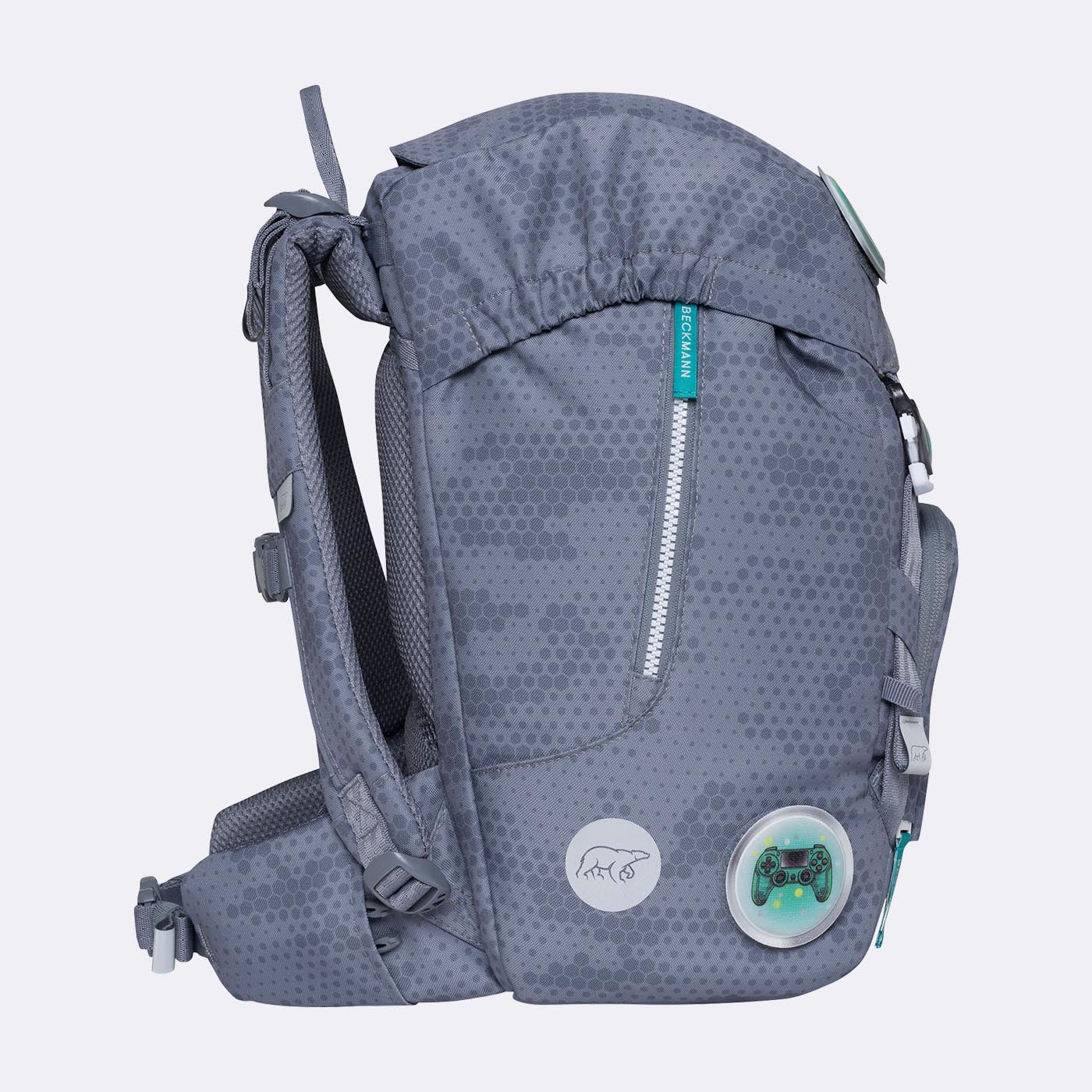 Beckmann Schulrucksack Classic – Game On – mit Leuchteffekt