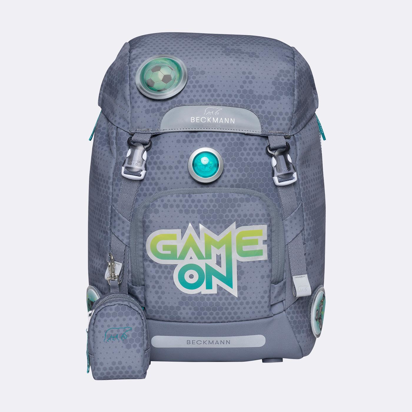 Beckmann Schulrucksack Classic – Game On – mit Leuchteffekt