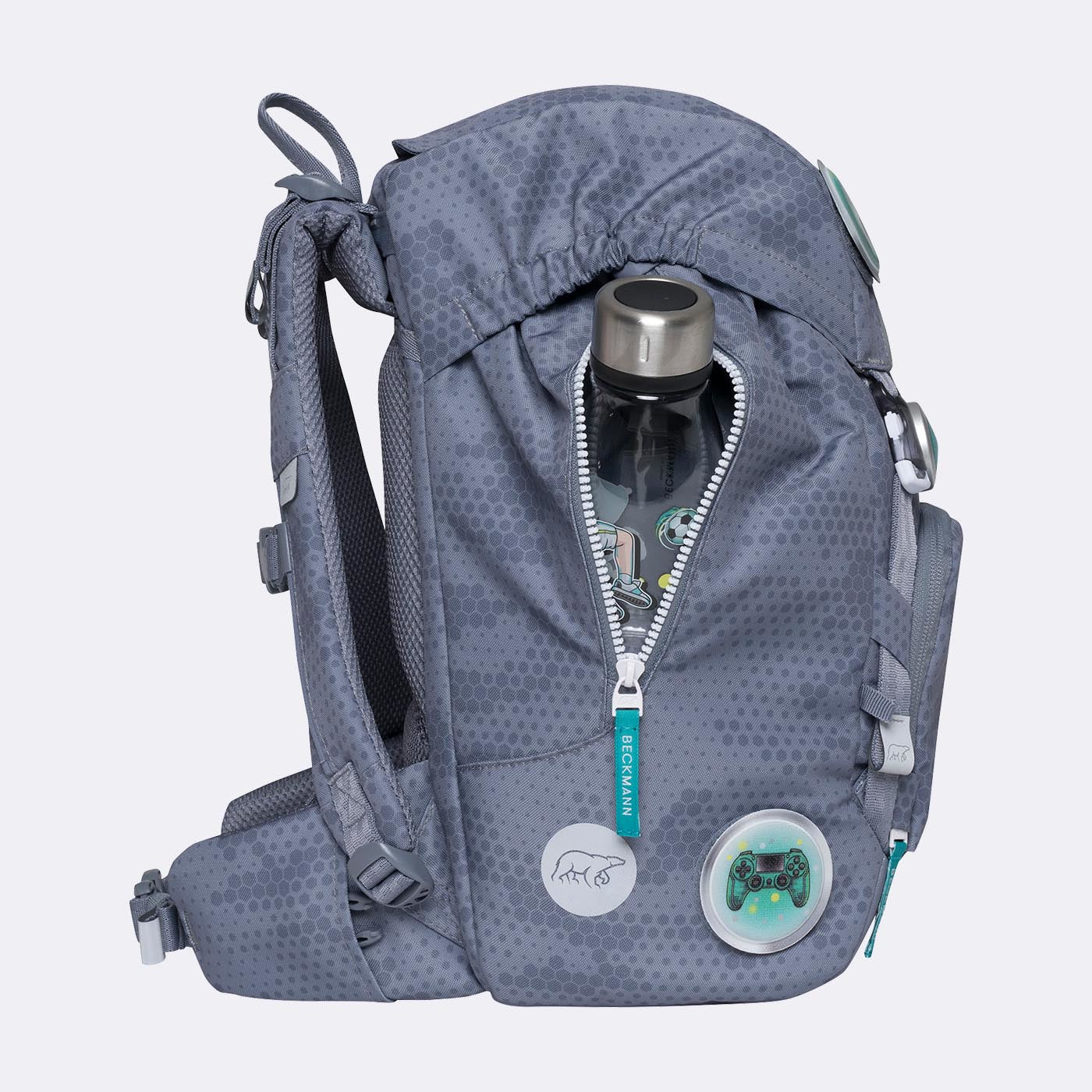 Beckmann Schulrucksack Classic – Game On – mit Leuchteffekt