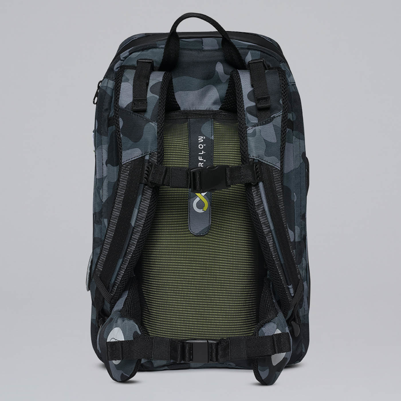 Beckmann Schulrucksack Active Air Flx – Camo Rex – mit Leuchteffekt – recycelte Materialien