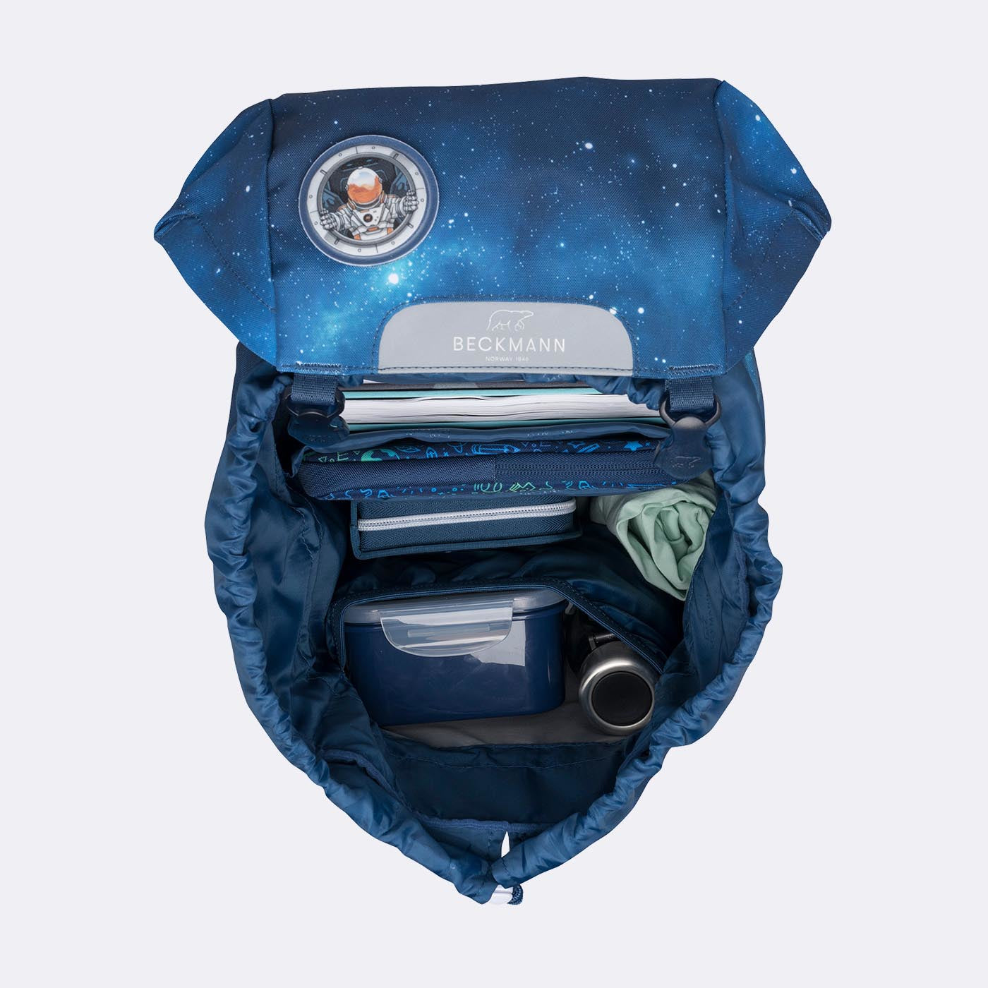 Beckmann Classic Schulrucksack 1st – Space Mission – aus recycelten PET-Flaschen – 22 l