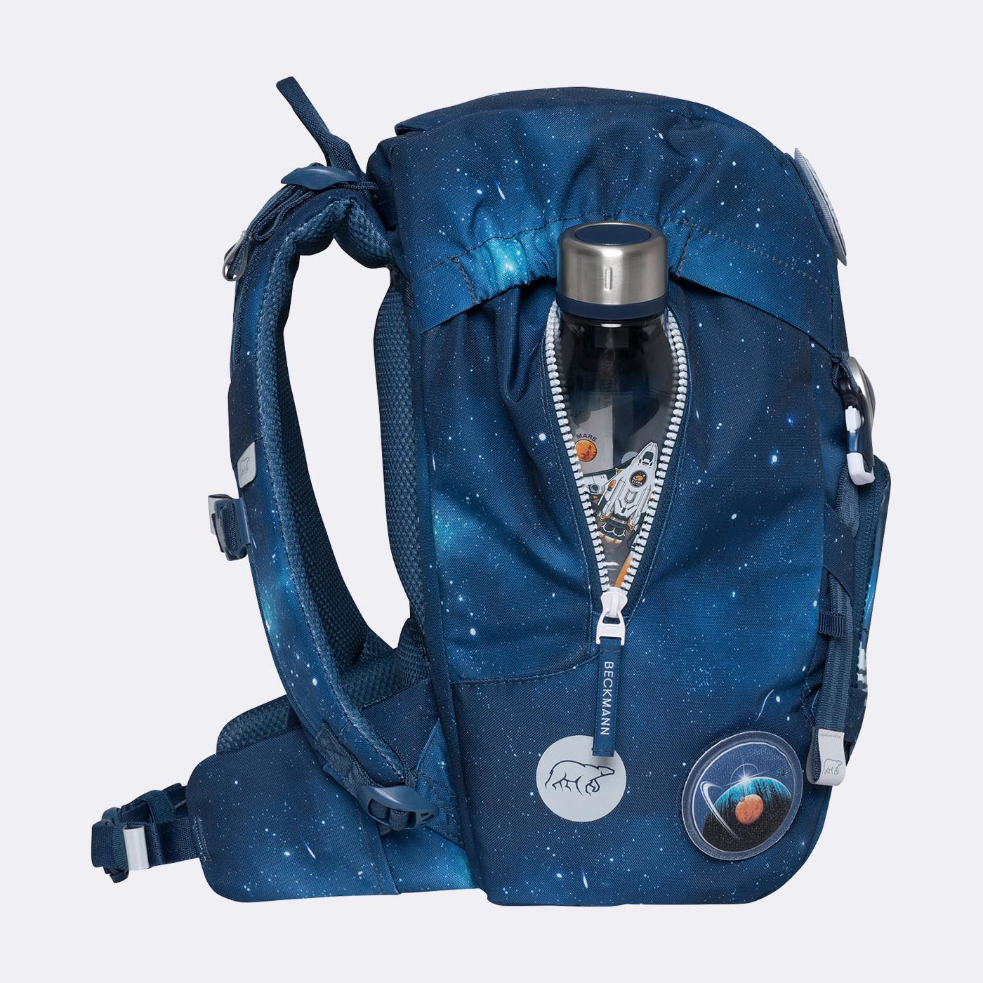 Beckmann Classic Schulrucksack 1st – Space Mission – aus recycelten PET-Flaschen – 22 l