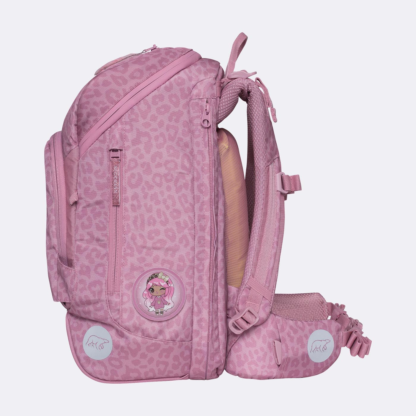 Beckmann Schulrucksack Active Air Flx – Furry, mit Wendepailletten – 26×39×22 cm