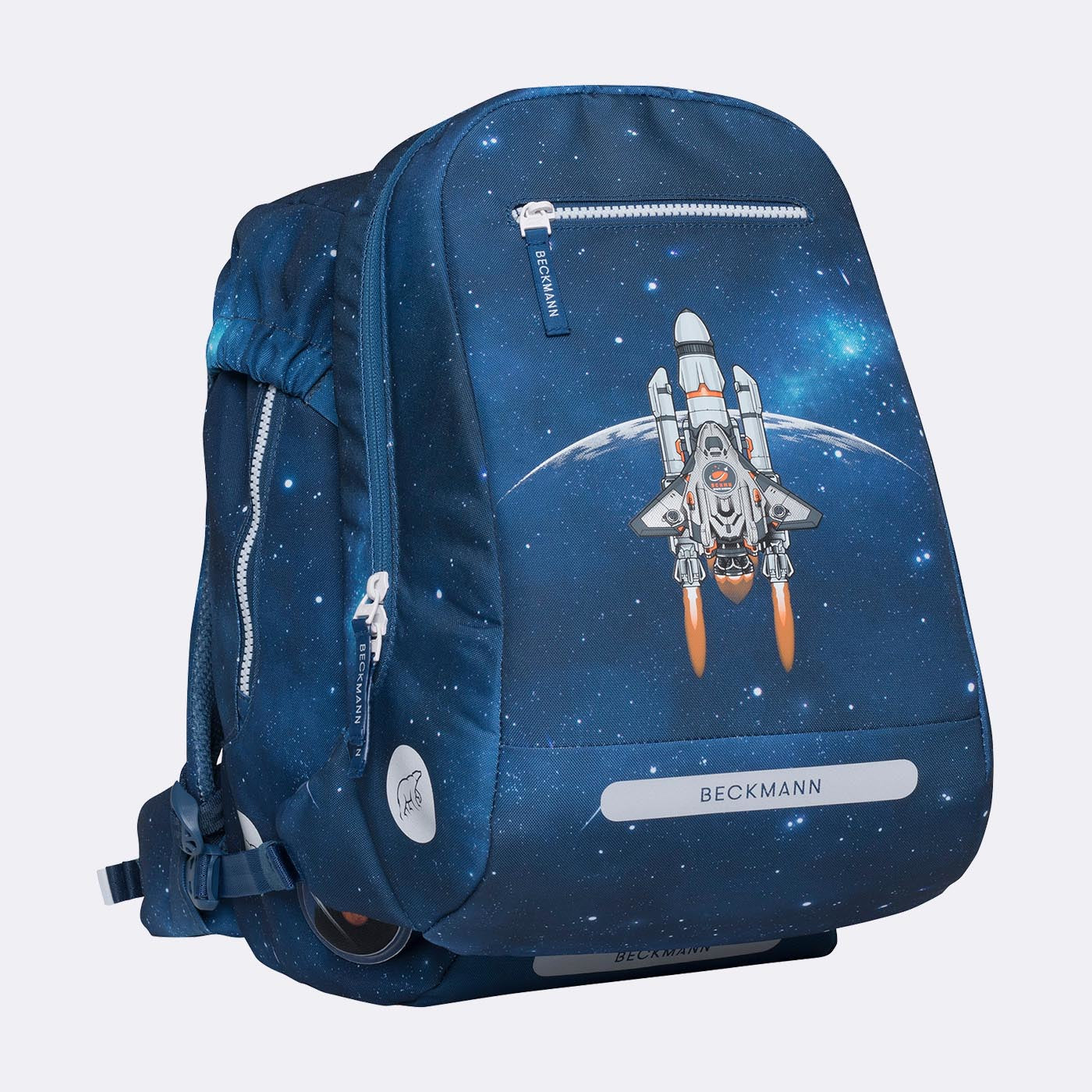 Beckmann Classic – Schulrucksack-Set 6-teilig, Weltall, 22 l, 24×37×25 cm, mit Hüftgurt
