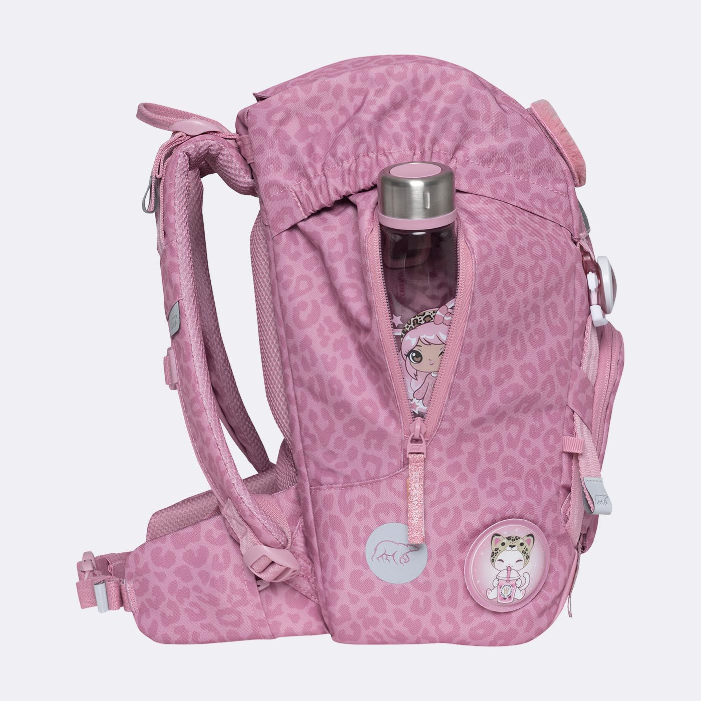 Beckmann Classic 1st Schulrucksack – Furry – mit Wendepailletten