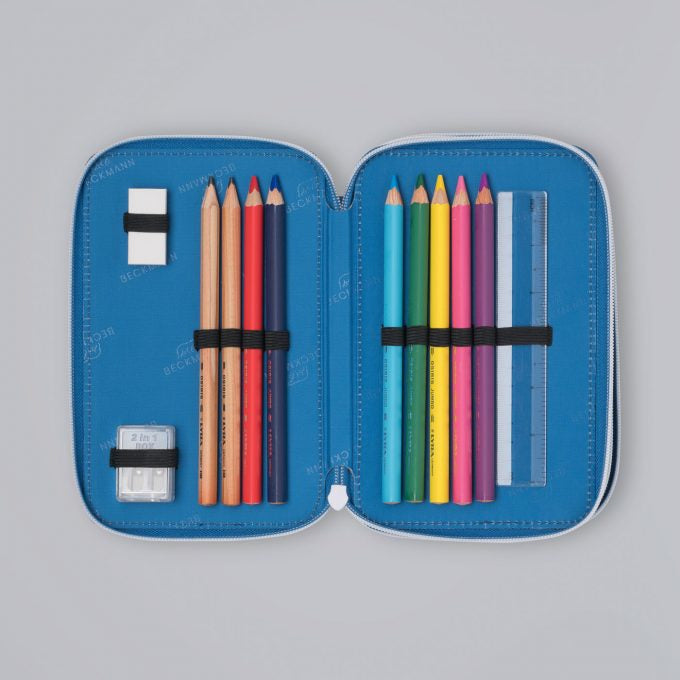 Beckmann Classic 1st Etui Triple, gefüllt – Galaxy – Kunststoff – 13,0 × 20,5 × 7,0 cm