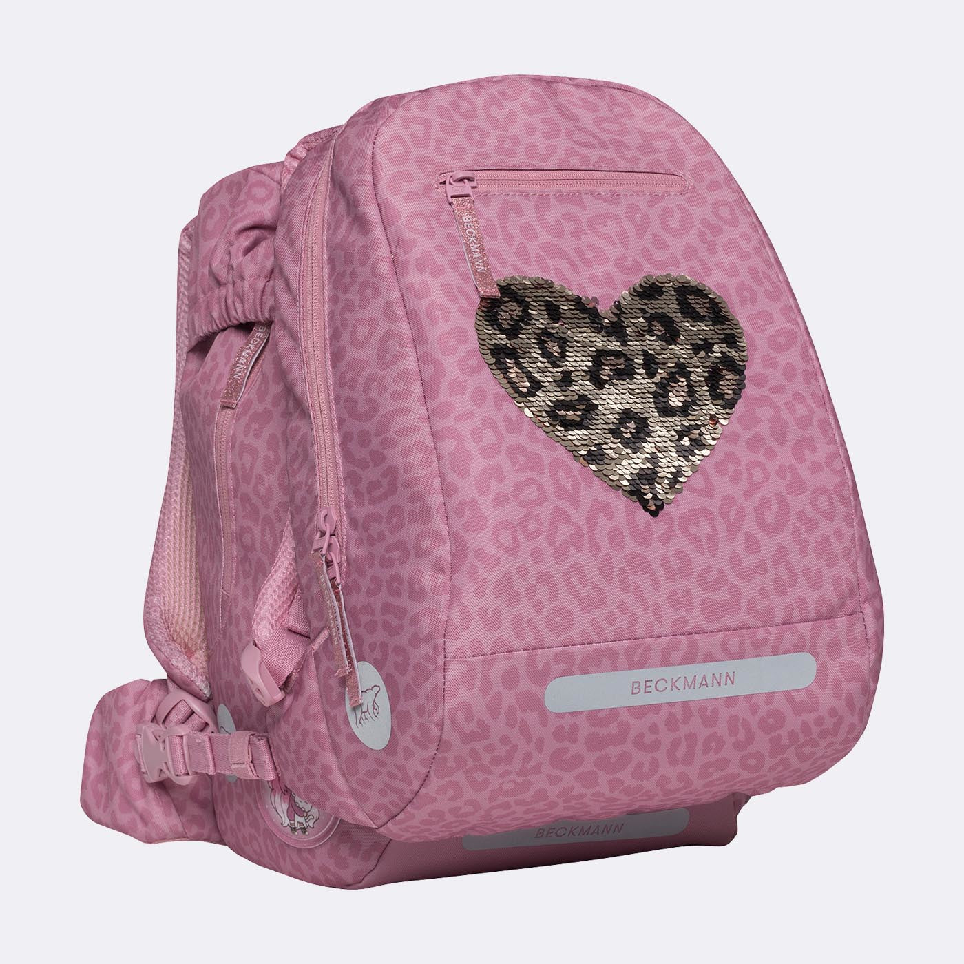 Beckmann Classic Schulrucksack 1st – 6-teilig – Furry, mit Leuchteffekt