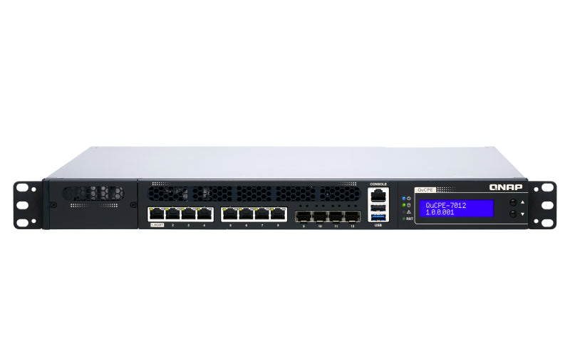 QNAP QuCPE-7012 SFF – Intel Xeon D-2166NT, 32 GB RAM, QNE Network