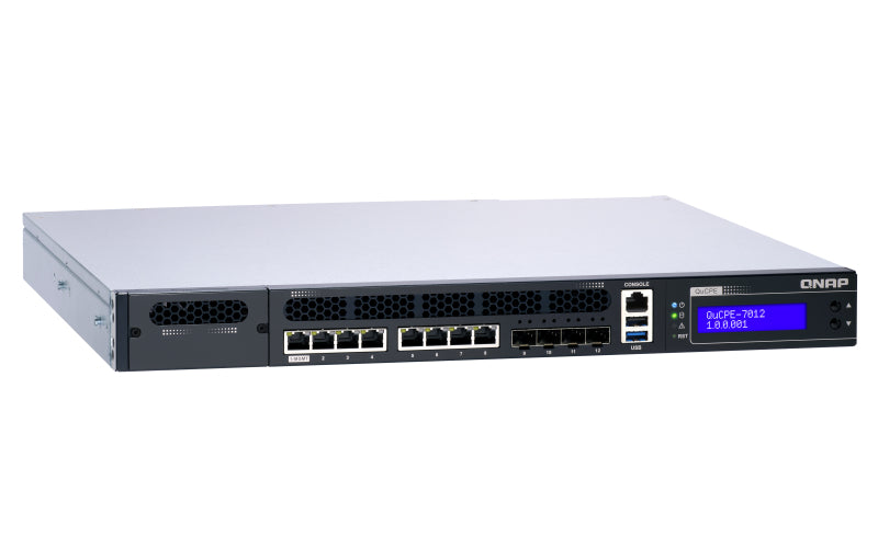 QNAP QuCPE-7012 SFF – Intel Xeon D-2166NT, 32 GB RAM, QNE Network