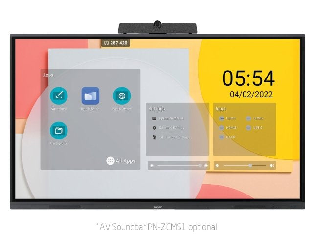 Sharp PN-L862B – 86", 3840 × 2160 (4K), IPS, LAN