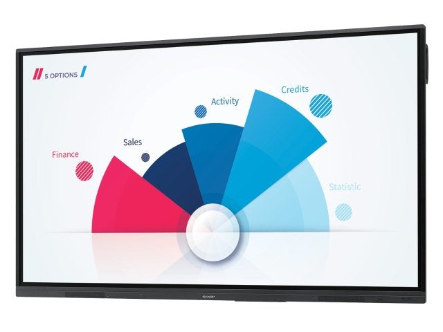 Sharp PNL752B – 75" 4K Ultra HD Interaktives Display (Touch), Hybrid Precision, 400 cd/m², Android – Schwarz