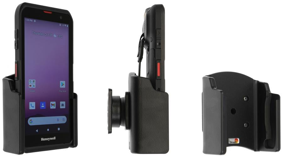 Brodit Auto-Halterung, Schraubbefestigung, 360° drehbar, Neigung 0–17° – für Honeywell EDA52 – Schwarz