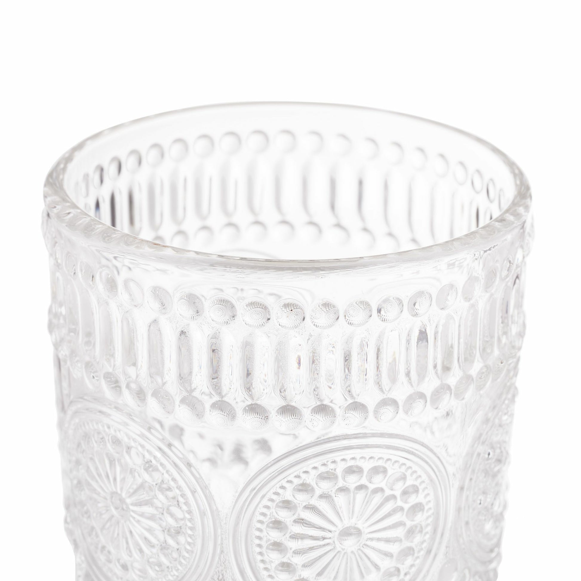 Relaxdays Trinkglas – 300 ml, Ø 8,0 cm, H 13,0 cm, Transparent